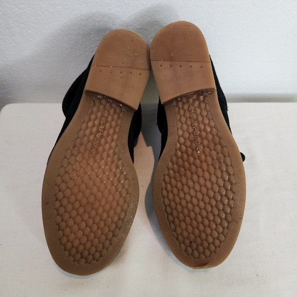 Hush Puppies Womens Black Suede Fleece Lined Ankle Boots Tassel Size 7.5 - Picture 9 of 9